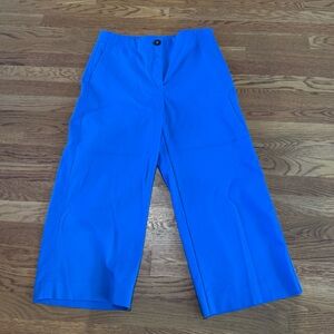 Ann Taylor | The Kate Wide Leg Crop Pants | Caribbean Blue | Size 10P
